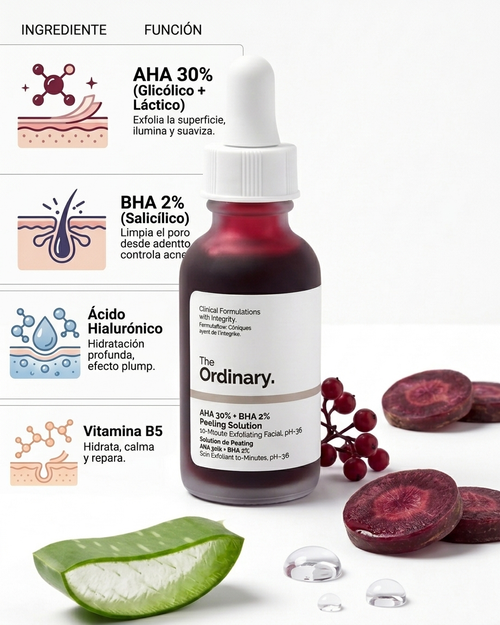 GlowPeel Serum — Solución Exfoliante AHA 30% + BHA 2%